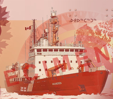 Le brise-glace de recherche Amundsen, qui effectue des expéditions annuelles de recherche dans l’Arctique avec le réseau ArcticNet, se trouve sur les billets de 50 dollars canadiens.