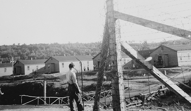 An internment camp in Quebec, circa 1940. Photo by Library and Archives Canada.