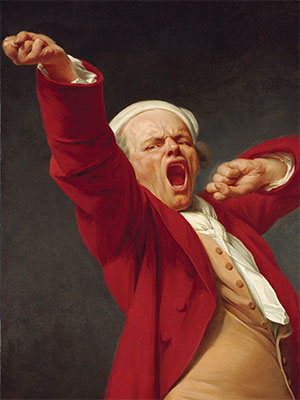 Self-portrait, yawning. Joseph Ducreux, 1783.